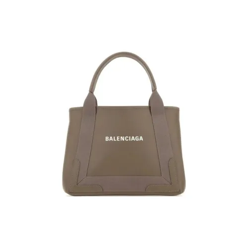 Balenciaga Гладкая Телячья Кожа с Тканевой Комбинированной Сумкой Сумка Маленькая Женская Голубино-Серого Цвета