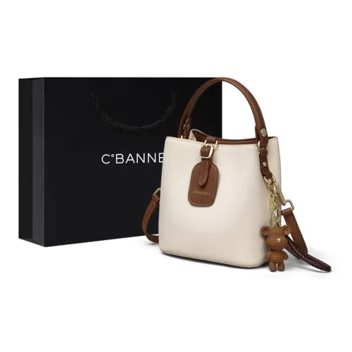 C°BANNER Корова кожа спилок с синтетической кожей ведрообразная сумка ручная сумка сумка через плечо стандартная женская экрю