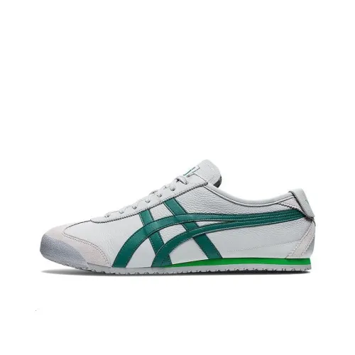 Onitsuka Tiger MEXICO 66 Амортизация Легкий Низкий Топ Повседневная Обувь Унисекс Зеленый Серый