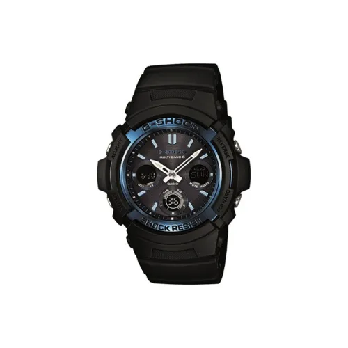 CASIO Кварцевый механизм Смола Ремешок Часы Мужские Черный циферблат AWG M100A 1A2021