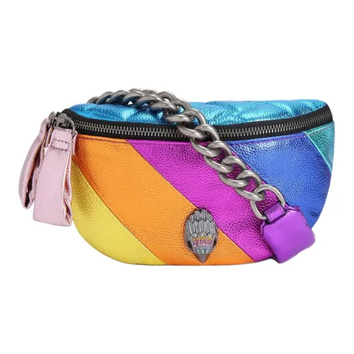 Kurt Geiger London Телячья кожа с текстурой кожа одно плечо через плечо сумка-бананка маленькая женская многоцветная