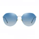 Синяя и серебряная оправа с градиентными синими линзами + коробка