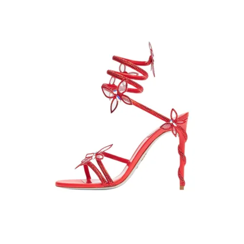 RENE CAOVILLA Margot One Strap Sandals 10,5cm Women's Red RENE CAOVILLA Margot One Ремешок Сандалии 10,5 см Женские Красные