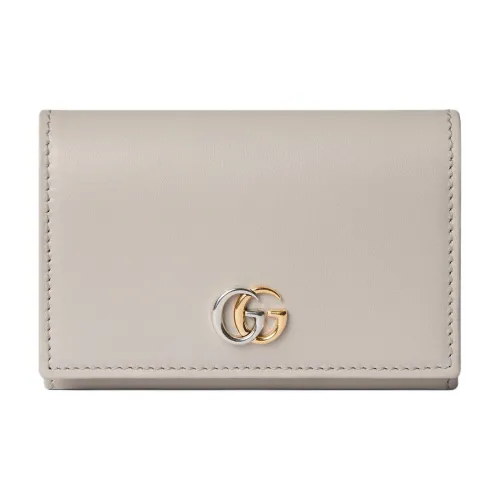 GUCCI GG Marmont Кожа Кошелек Женские Светло-Серый