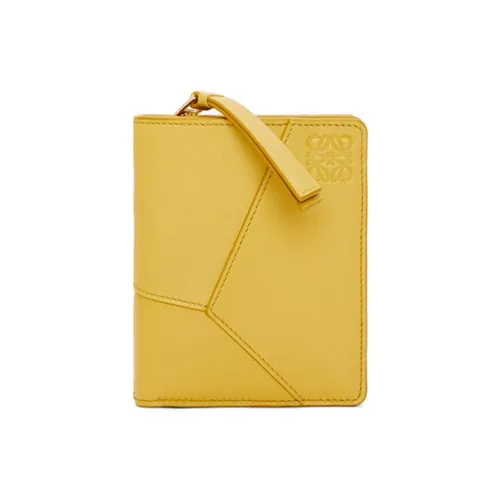LOEWE Пазл Телячья кожа Кошелек Женские Желтый