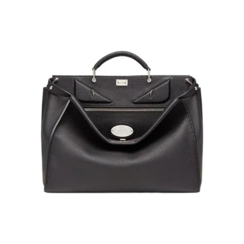 FENDI Peekaboo Сумка через плечо из телячьей кожи мужская черная