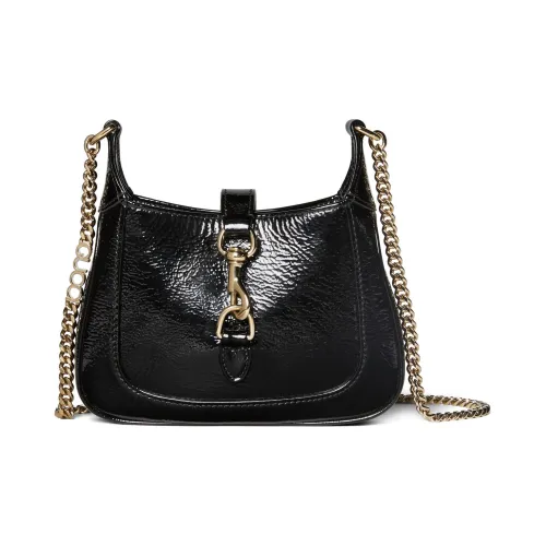 GUCCI Лакированная кожа Сумка через плечо Сумка на плечо Женская Черная