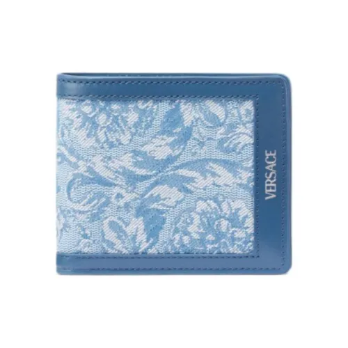 FANSIZHE Barocco Нейлон Телячья кожа Отделка Кошелек Мужской Синий