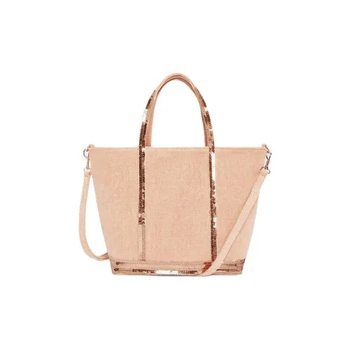 Vanessa Bruno Linen Bright Beads Tote Bag Shopping Bag Shoulder Bag Handbag Small Women's Pink