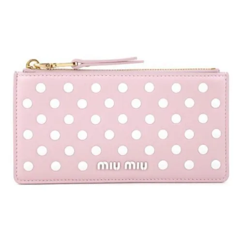MIU MIU Напп Кожа Кошелек Женский Розовый и Белый