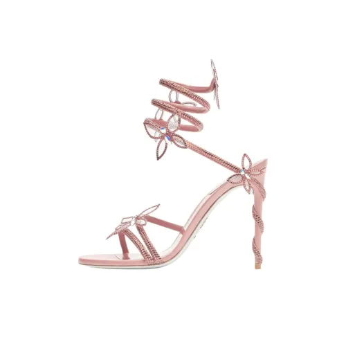 RENE CAOVILLA Margot One Strap Sandals 10,5cm Women's Pink RENE CAOVILLA Margot One Ремешок Сандалии 10,5см Женские Розовые