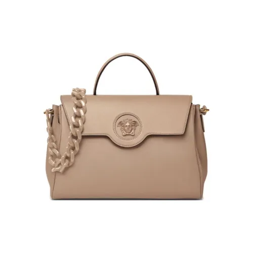 VERSACE Кожа Сумка Большая Женская Бежевая