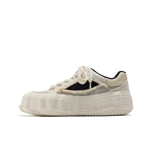 Fang Sanhuo Дышащие Низкие Кеды с Увеличением Высоты Унисекс Белые