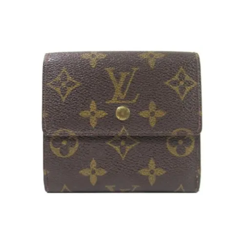 LOUIS VUITTON Покрытый холст Кошелек Женские Коричневый