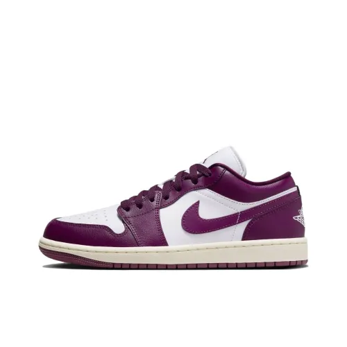 Jordan Air Jordan 1 Винтажные баскетбольные кроссовки Low Топ Фуксия Белый Женские