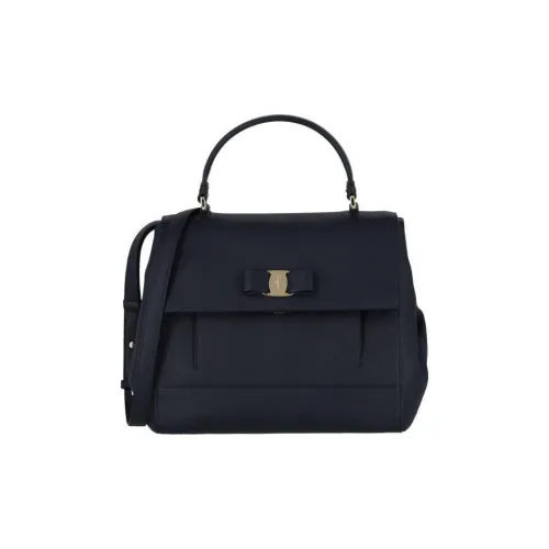 Ferragamo Vara Галечная кожа Сумка Сумка через плечо Сумка через плечо Женская Морской синий