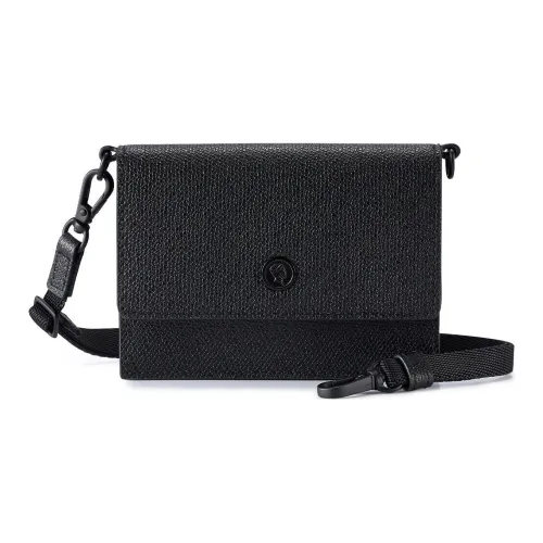 Портер Галька Текстура Коровья Кожа Одно Плечо Через Плечо Монета Кошелек Унисекс Черный