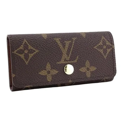 LOUIS VUITTON Холст Кошелек Key Pouch Женский Коричневый