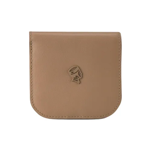 PORTER Fine Коровья крупнозернистая кожа Кошелек Унисекс Коричневый