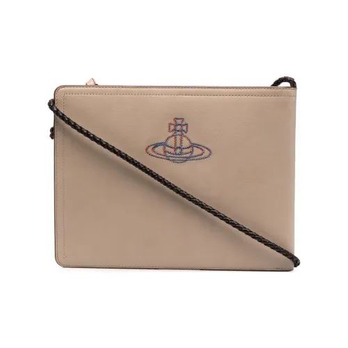 Vivienne Westwood Телячья кожа Клатч Сумка через плечо Сумка на плечо Мужская Светло-янтарная