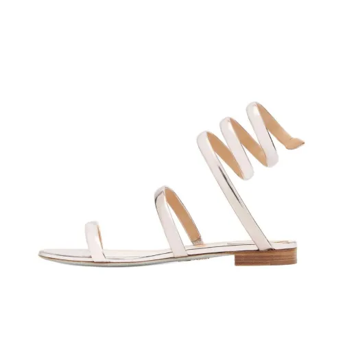 RENE CAOVILLA Cleo One Strap Sandals 1cm Women's Rose Gold РЕНЕ CAOVILLA Cleo One Ремешок Сандалии 1см Женские Розовое Золото