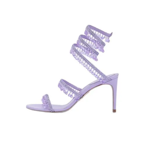 RENE CAOVILLA Chandelier One Strap Sandals 7cm Women's Purple