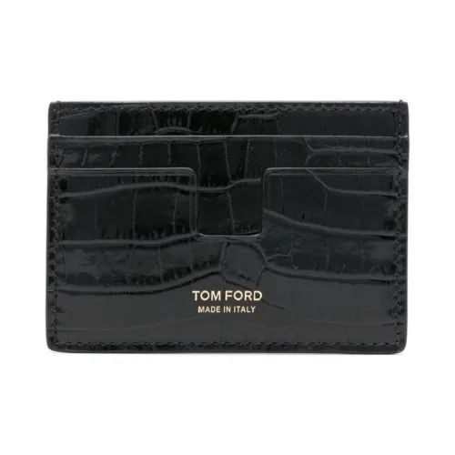 TF Телячья кожа Держатель для карт Мужской Черный