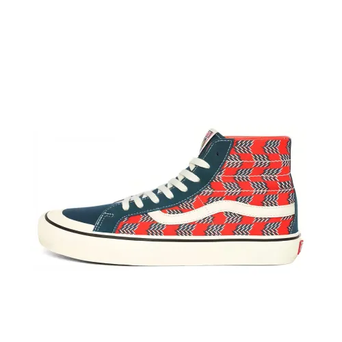 VANS SK8 138 Decon SF High Топ Скейтборд Кроссовки Унисекс Красный Синий