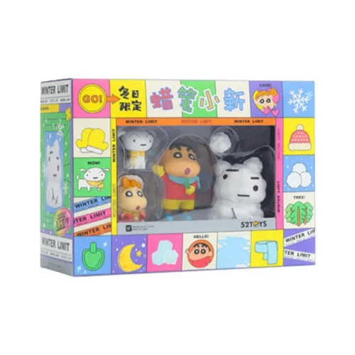 52TOYS Shinnosuke Nohara Crayon SHIN Chan Winter Limited Edition Прозрачный Blind Box Card 100%