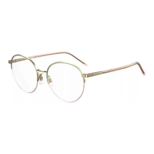 LOVE MOSCHINO Нержавеющая сталь Круглые Оправы для очков Женские Желтые