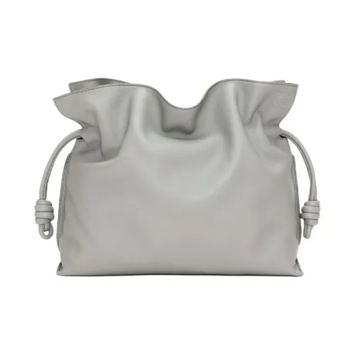 LOEWE Сумка через плечо из коровьей кожи клатч большой женский жемчужно-серый