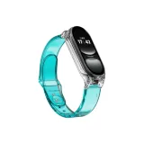 Ремень из PVC - прозрачный, синий