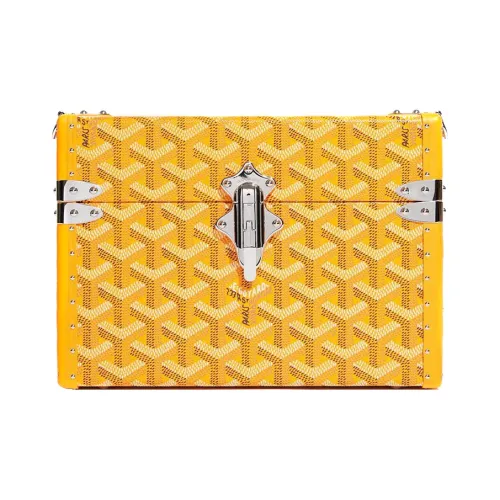 GOYARD Cassette Холст с кожей Комбинированный Основная часть Твердый Чехол Сумка Сумка через плечо Унисекс Желтый