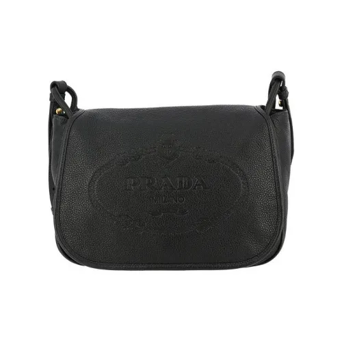 PRADA Сумка через плечо из кожи женская черная