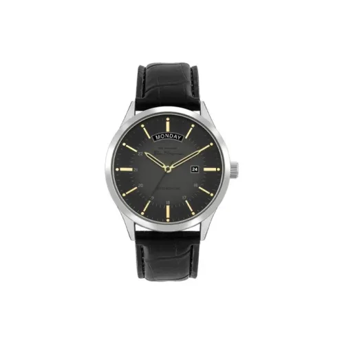 BEN SHERMAN Наручные часы Кварцевый механизм ПУ (полиуретан) Ремешок 43 мм Серый циферблат Мужские часы BS022B