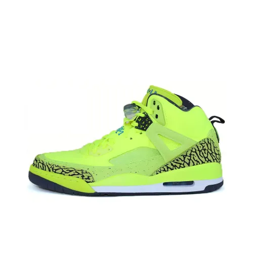 Джордан Spizike BHM Volt Slip-resistant High Top Vintage Basketball Shoes Men's Green