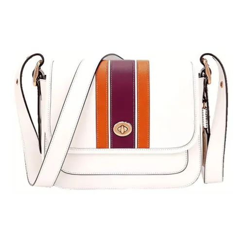 COACH Rambler Кожа Курьерская Сумка Сумка через плечо Сумка на плечо Средняя Женская