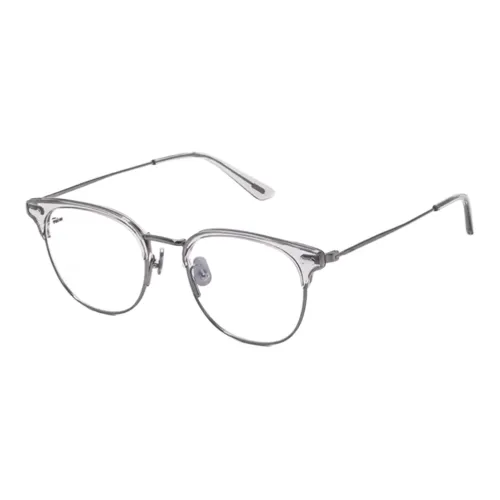 Fakeme Пластиковая оправа β-титан Нерегулярная форма Оправа для очков Унисекс Серебряный