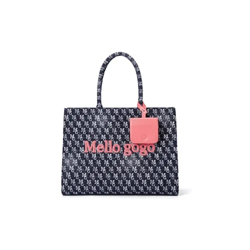 MELLO GOGO Ткань Тоут Сумка Сумка для покупок Сумка на плечо Сумка Большая Женская Полуночный черный Полуночный синий