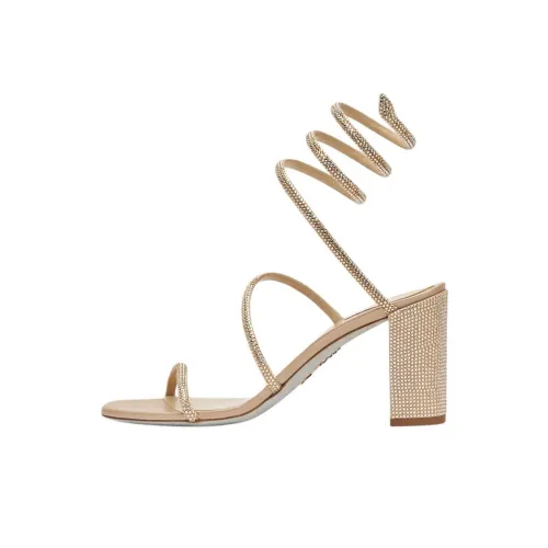 RENE CAOVILLA Cleo One Sandals 8 см Women's Light Umber
