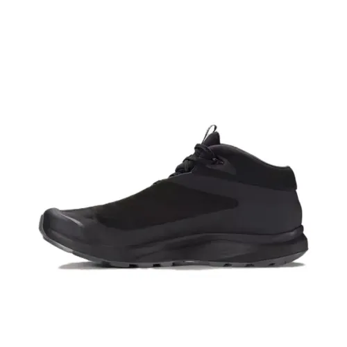 Arcteryx Aerios Устойчивый к истиранию Водонепроницаемый Легкий MID Топ Походная обувь Мужская Черный Серый