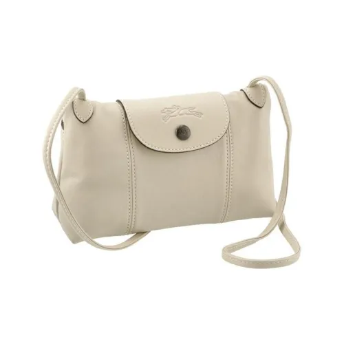 LONGCHAMP Le Pliage Cuir Metis Sheepskin Сумка через плечо Женская Айвори