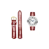 Двусторонний натуральная кожа ★ Темно-красный - Золотая пряжка