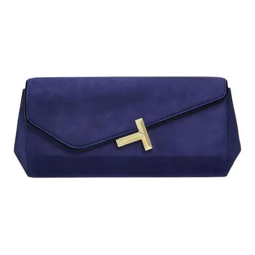 TIFFANY CO. Tiffany T Замша Клатч Женский Королевский Синий
