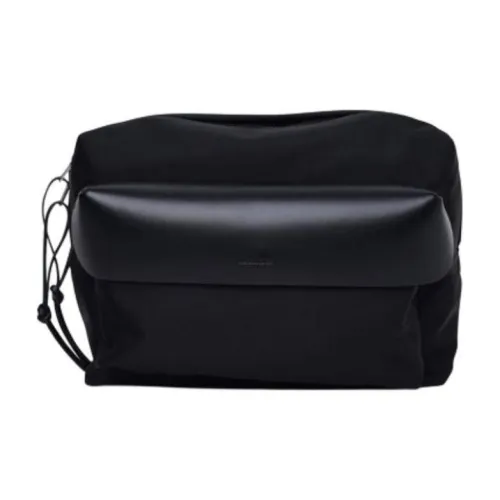 JIL SANDER Телячья кожа Сумка через плечо Сумка на плечо Мужская Черная
