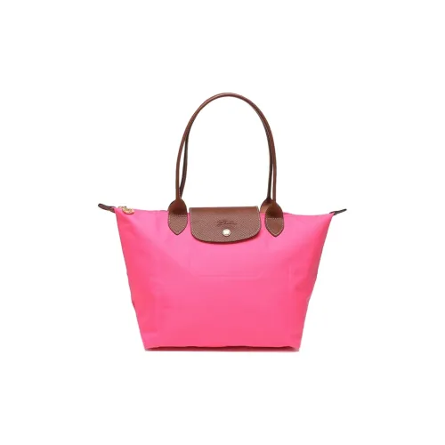 LONGCHAMP Le Pliage Корова Кожа Пельменная Сумка Одно Плечо Маленькая Женская Розовая