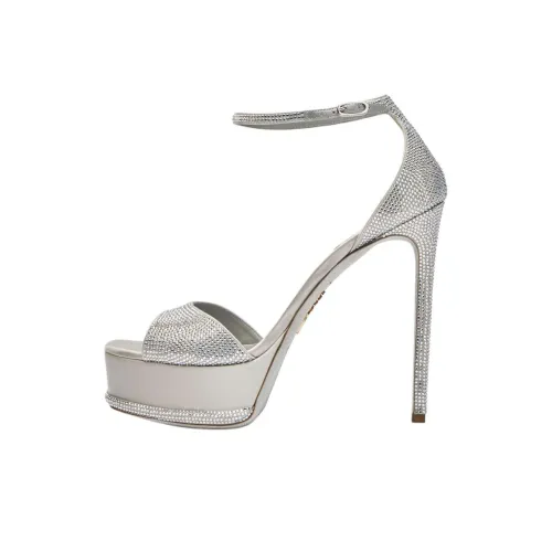 RENE CAOVILLA Anastasia One Ремешок Сандалии 13 см Женские Серебристые