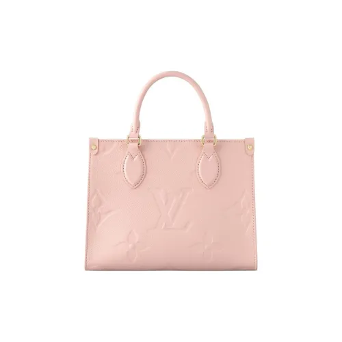 LOUIS VUITTON ONTHEGO Тисненая крупнозернистая кожа коровы