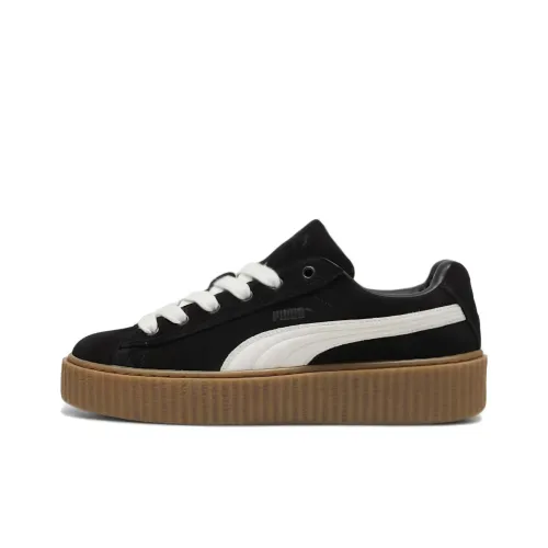 PUMA Creeper Phatty Амортизация Износостойкие Низкие Кроссовки для Скейтбординга Женские Черные