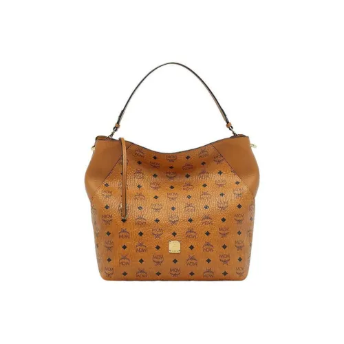 MCM Кожа Тоут Сумка Сумка для покупок Сумка Большая Женская Коньяк